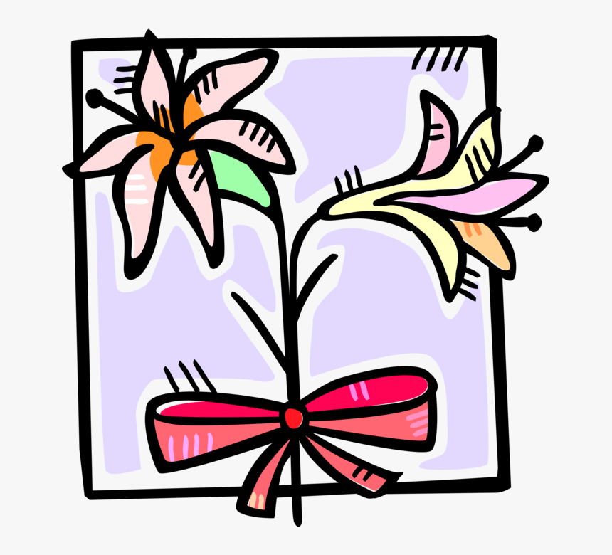 Vector Illustration Of Easter Lily Flower Symbol Of, HD Png Download