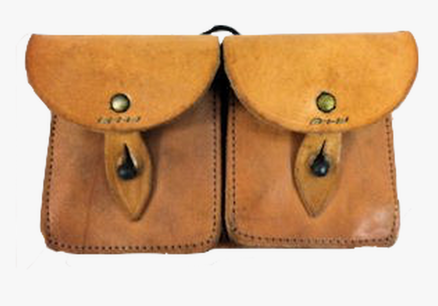 French Leather Double Ammo Pouch - Leather, HD Png Download
