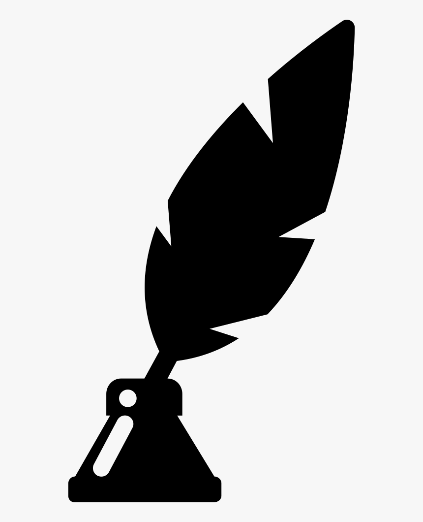 Poetry Symbol Of A Feather In Ink Container - Poetry Png Icon, Transparent Png
