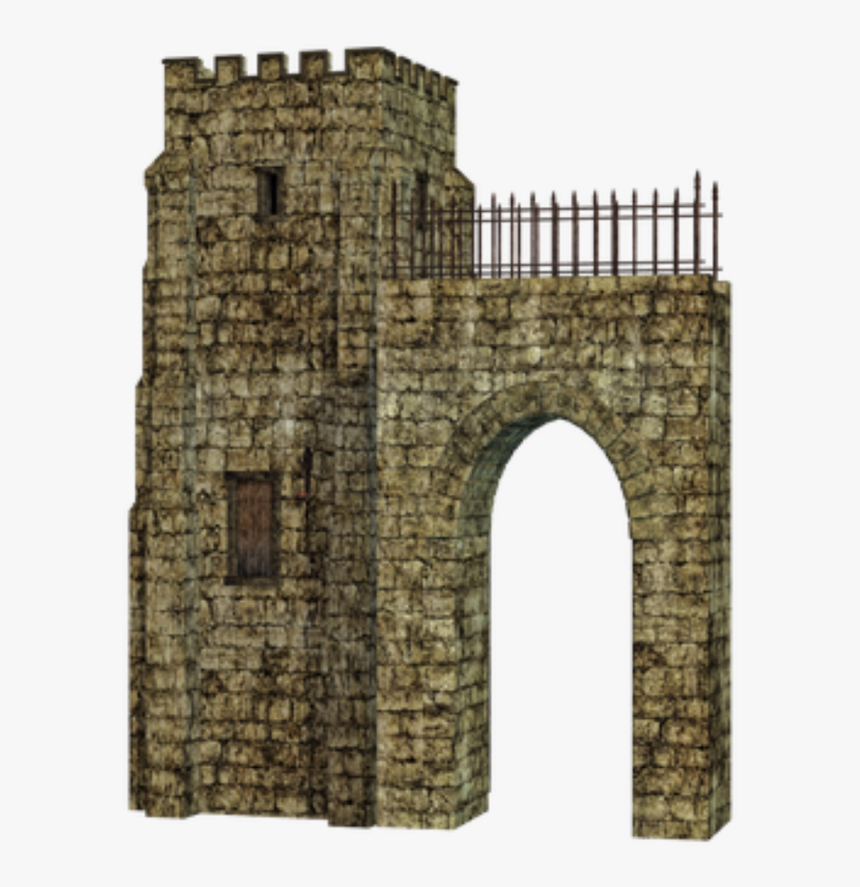 #castle #archway #doorway #gateway #stone #tower - Stone Tower Transparent Png, Png Download