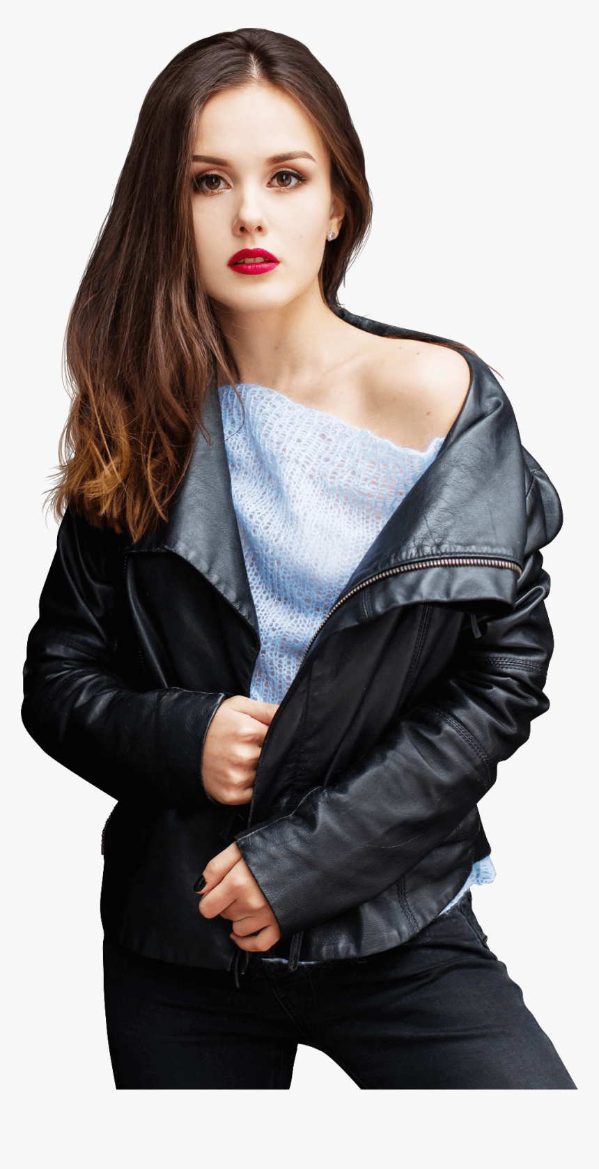 Leather Girl, HD Png Download