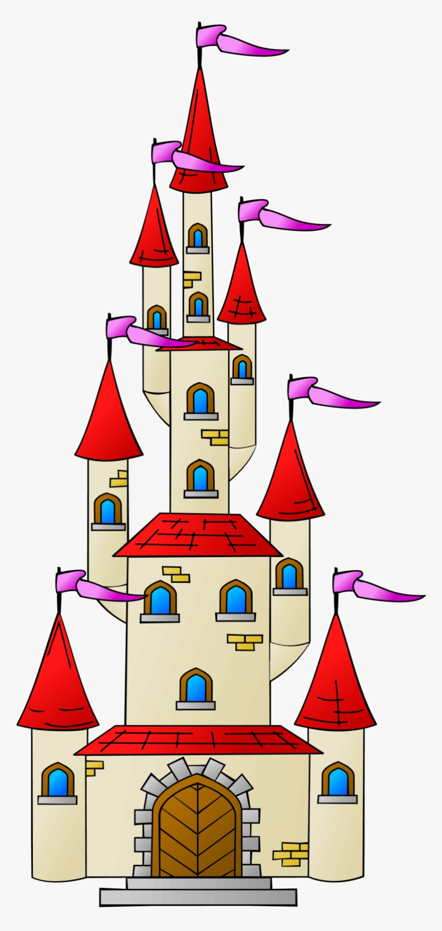 Cinderella Castle Vector Clipart Transparent Png - Castle Cliparts, Png Download