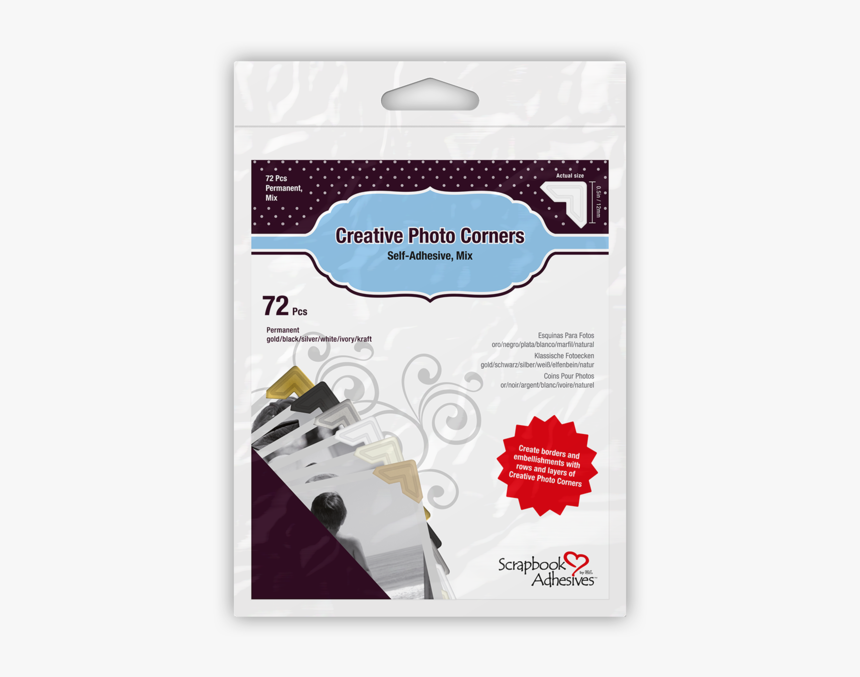 Scrapbook Adhesives Photo Cornerswhite, HD Png Download