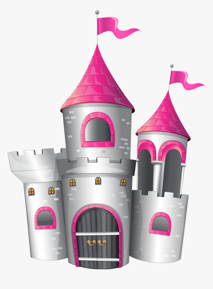Tower Clipart Fortress - Pink And White Castle, HD Png Download