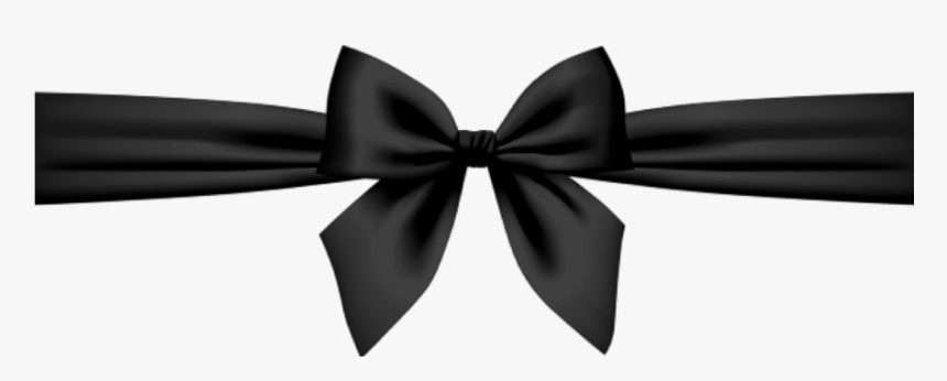 #bow #ribbon #wrapping #blackribbon #christmas #holiday - Black Ribbon And Bow, HD Png Download