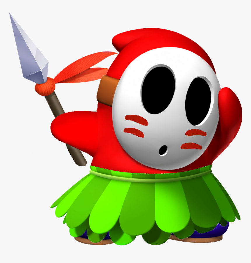 Shy Guy Wikipedia - Super Mario Spear Guy, HD Png Download