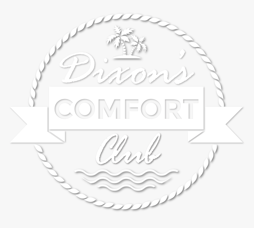Dixon S Comfort Club Badge In White With Drop Shadow - Beach Vector Background Summer, HD Png Download