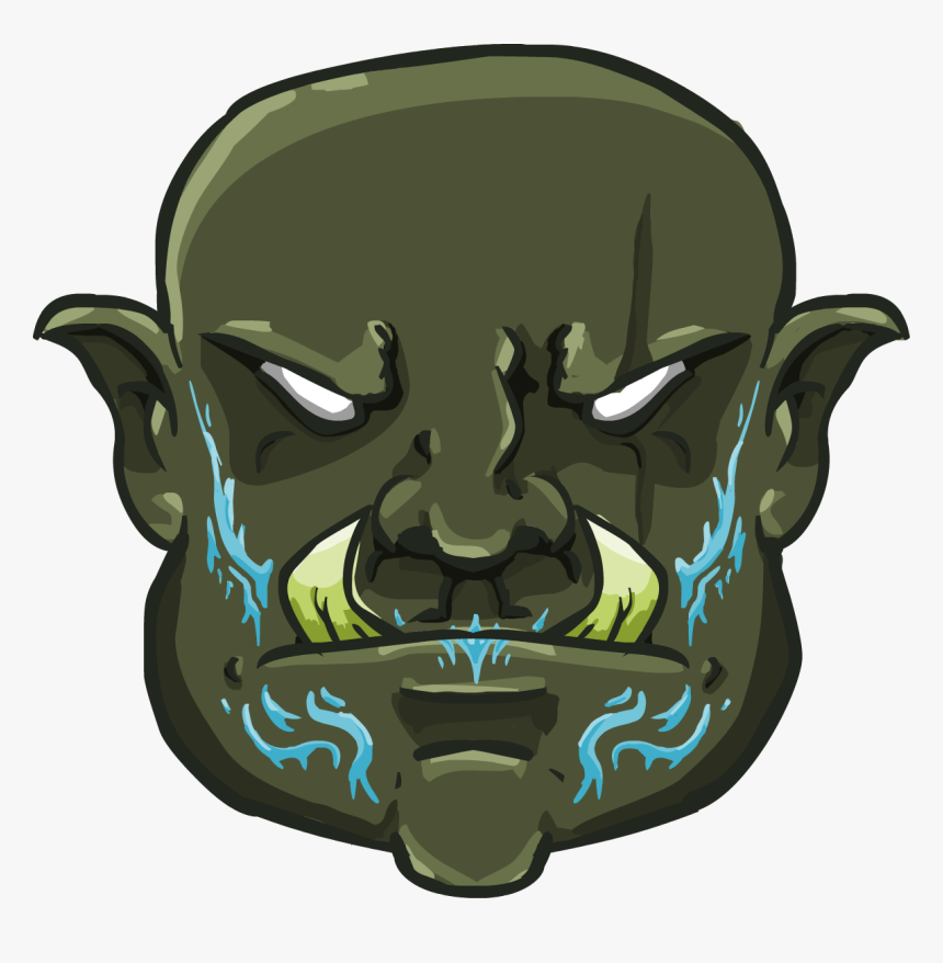 Dnd Half-orc Character - Orc Dnd Face, HD Png Download
