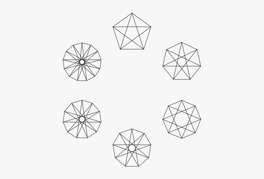 Line Art,angle,symmetry - Tridecagram, HD Png Download
