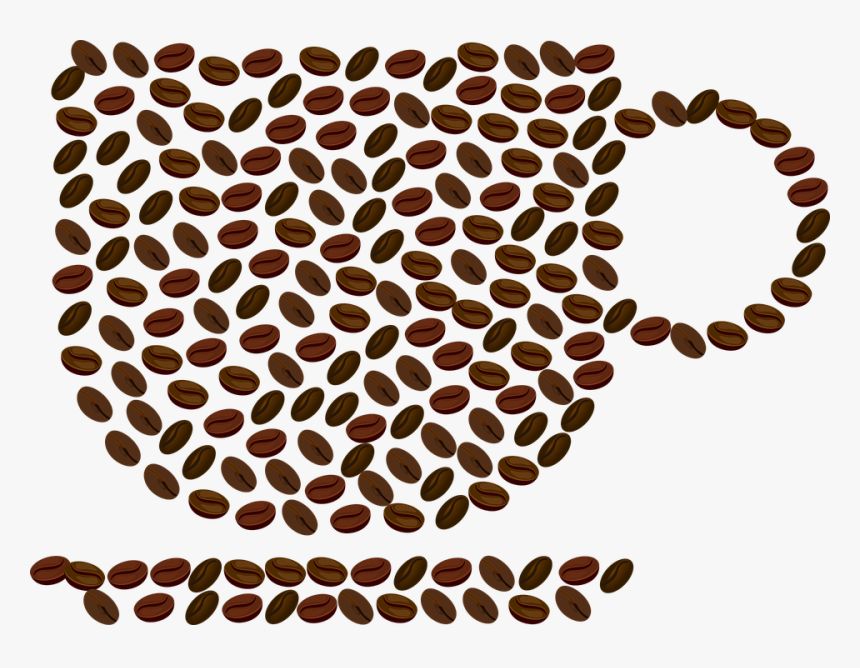 Cup, Coffee, Beans, Beverage, Drink, Hot, Refreshment - Clip Art Coffee Beans, HD Png Download