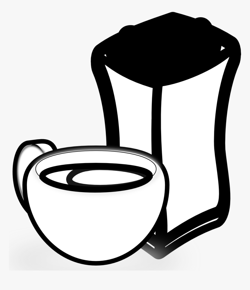 Transparent Coffee Bean Vector Png - Coffee Bean Transparent Clipart Black White, Png Download