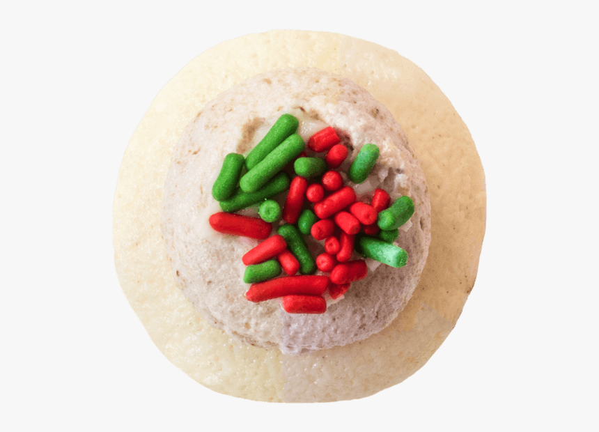 Christmas Cookies & Milk Cupcake Small Top View Image - Cookie, HD Png Download