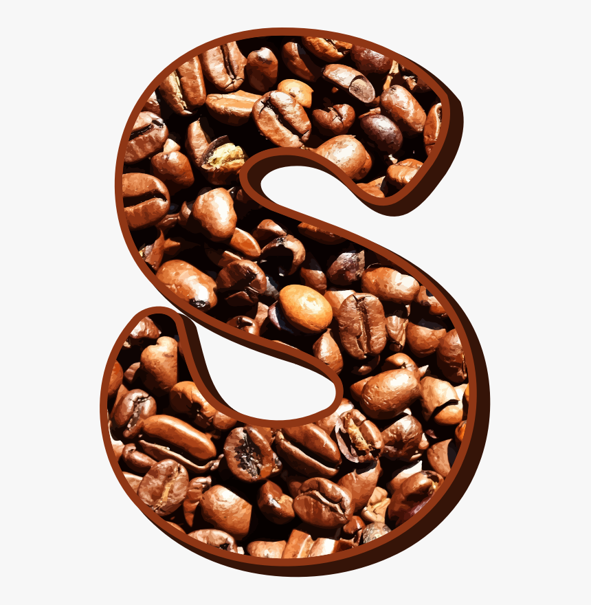 Coffee Beans Typography S - S In Coffee Beans, HD Png Download