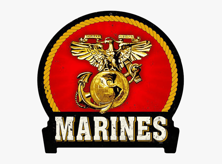 Marines Round Banner Sign - Marine Sign, HD Png Download