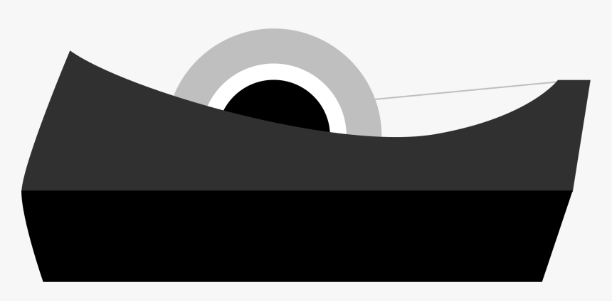 Angle,monochrome Photography,brand - Tape Dispenser From The Side, HD Png Download