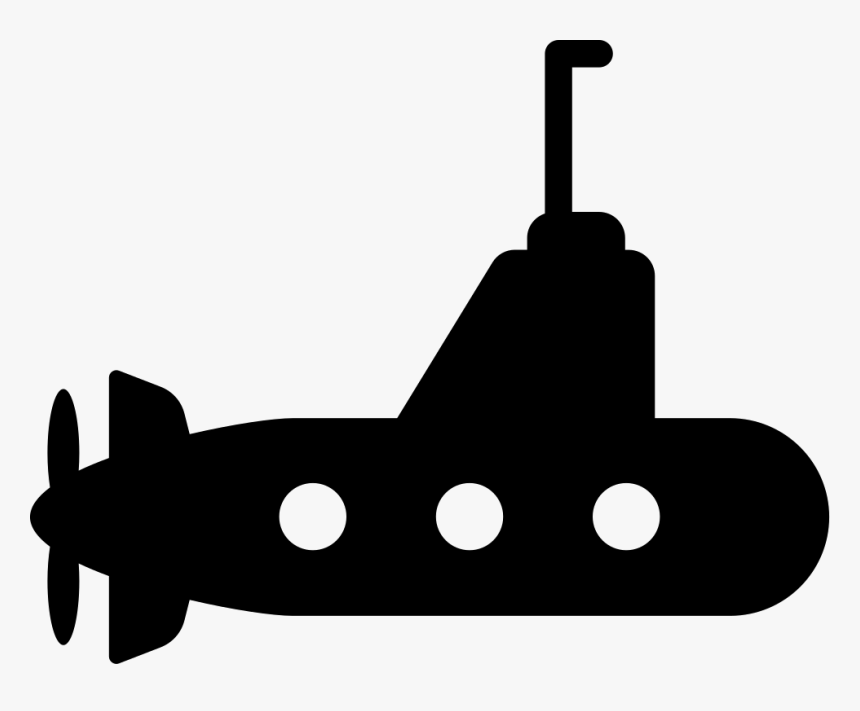 Submarine With Propeller - Submarine Icon Png, Transparent Png