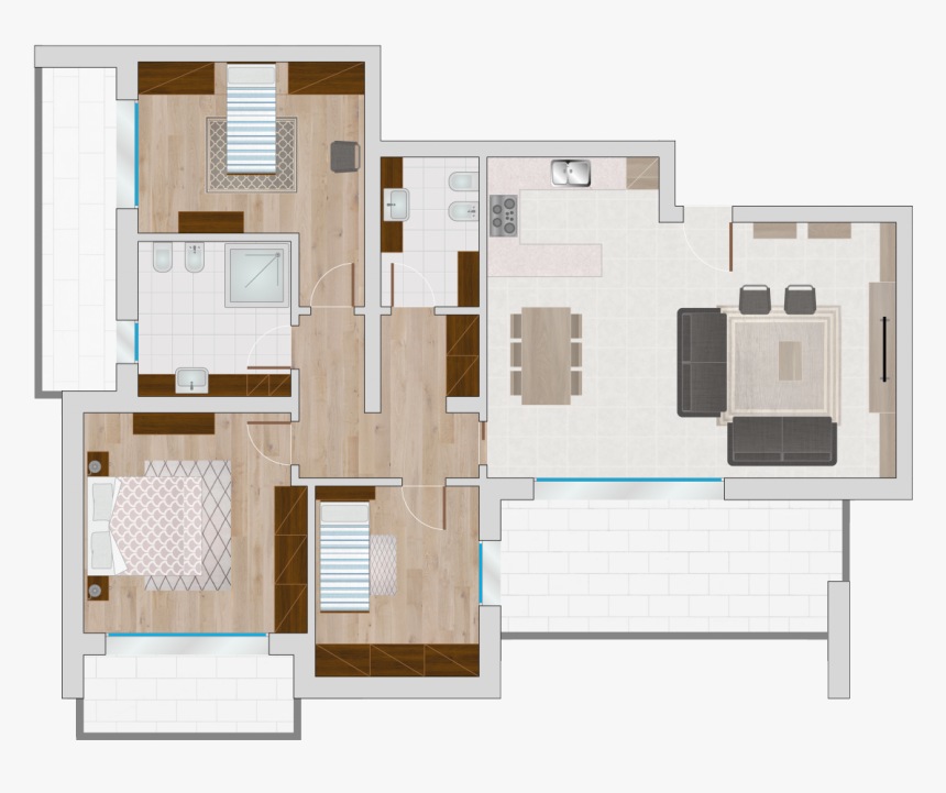 Apartment For Sale Cadoneghe Foto 000 Pianta Piano - Floor Plan, HD Png Download