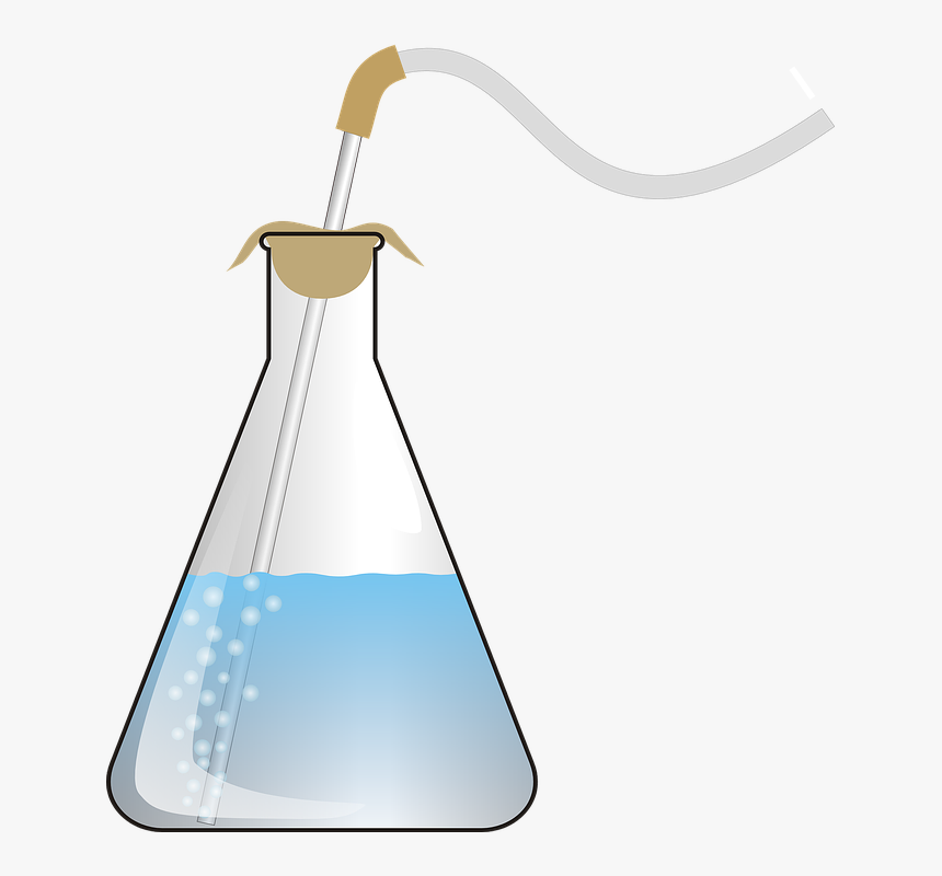 Flask, Test, Laboratory, Experiment, Chemistry - Erlenmeyer Flask With Tube, HD Png Download