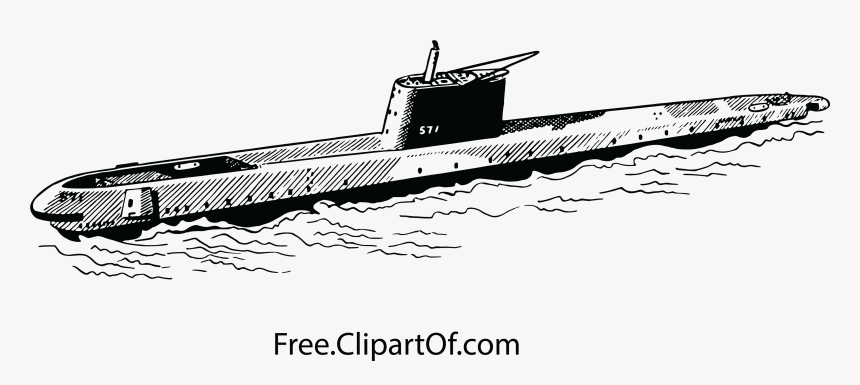 Best Hd Navy Clip - Submarine Black And White, HD Png Download