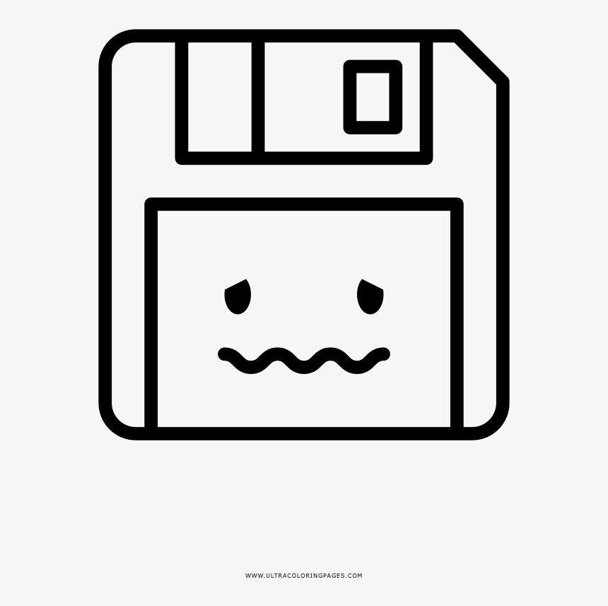 Transparent Floppy Disk Png - Disco Flexible Dibujo, Png Download