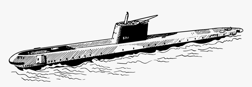 Submarine Clipart Draw - Drawing Images Of Submarine, HD Png Download