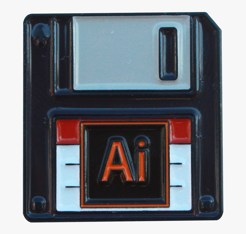 Image Of Adobe Illustrator Floppy Disk Enamel Pin - Gadget, HD Png Download