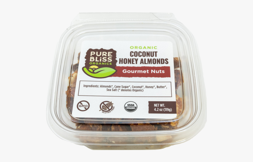 Organic Coconut Honey Almond Gourmet Nuts - Pure Bliss Nut Clamshell, HD Png Download