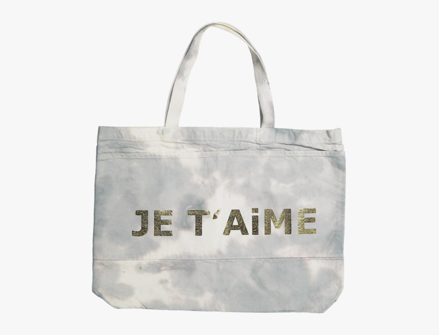 A-je T Aime Bag With Pockets In Gray With Gold Foil - Tote Bag, HD Png Download