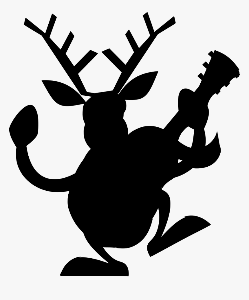 Dancing Reindeer Silhouette, HD Png Download