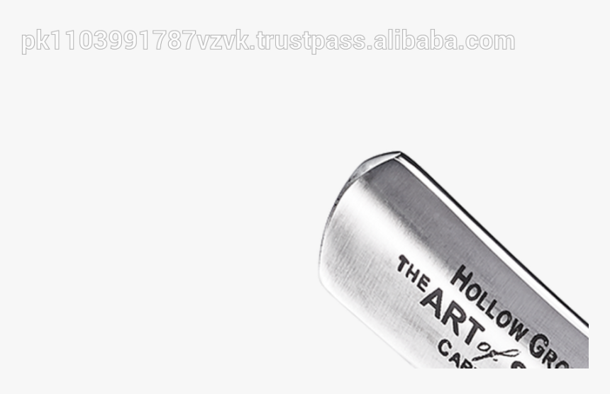 Metal Straight Razor With White Handle - Bottle, HD Png Download