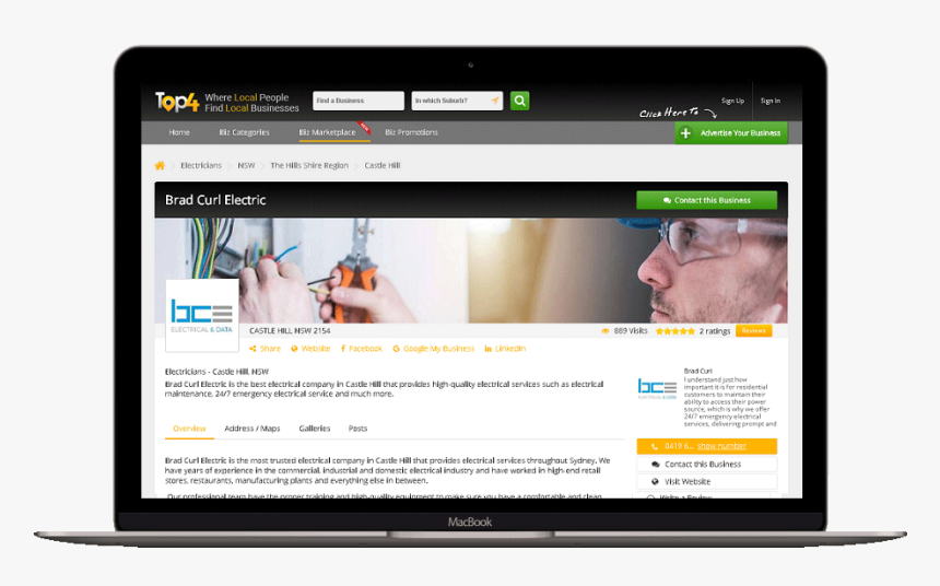 Electrical Company Castle Hill - Web Design, HD Png Download