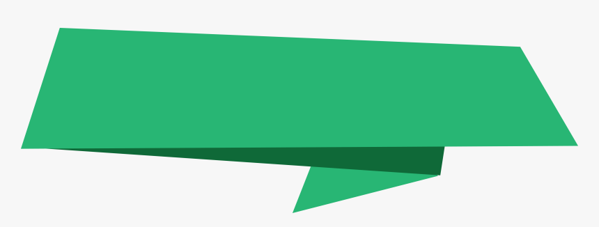 Green Bannner Origami - Green Origami Banner, HD Png Download