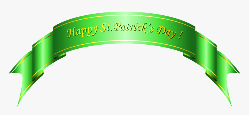 Happy St Patricks Day Green Banner Png Clipart - Transparent Png Happy St Patricks Day, Png Download