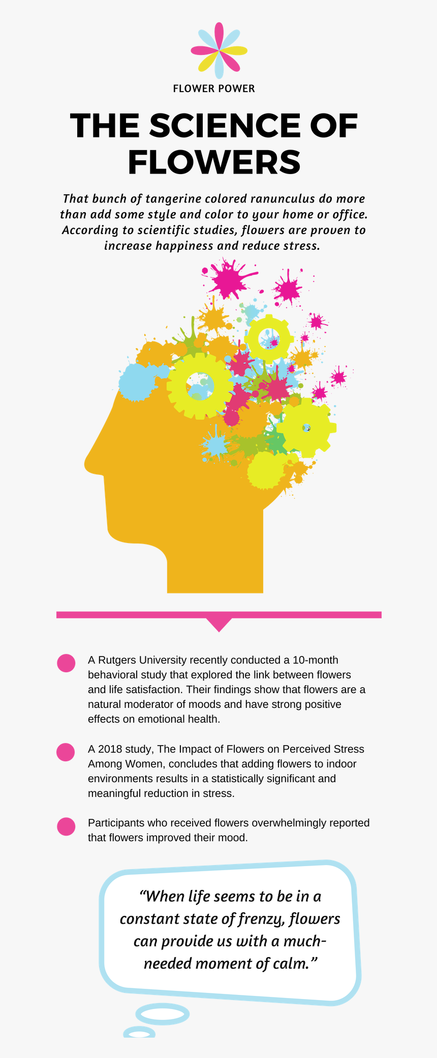 The Science Behind Flowers - Flowers Bring Happiness, HD Png Download