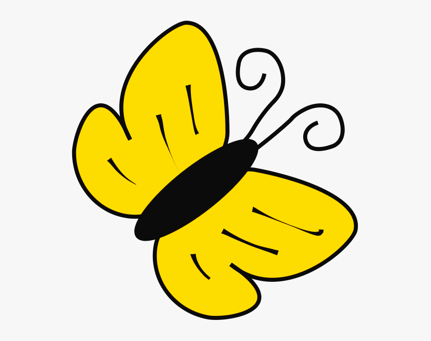 Yellow Butterfly Clipart Clipart Panda Free Clipart - Yellow Clip Art, HD Png Download