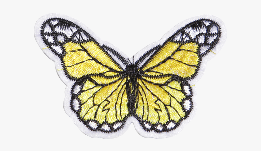 Lifelike Customized Yellow Butterfly Embroidery Patch - Meadow Brown, HD Png Download