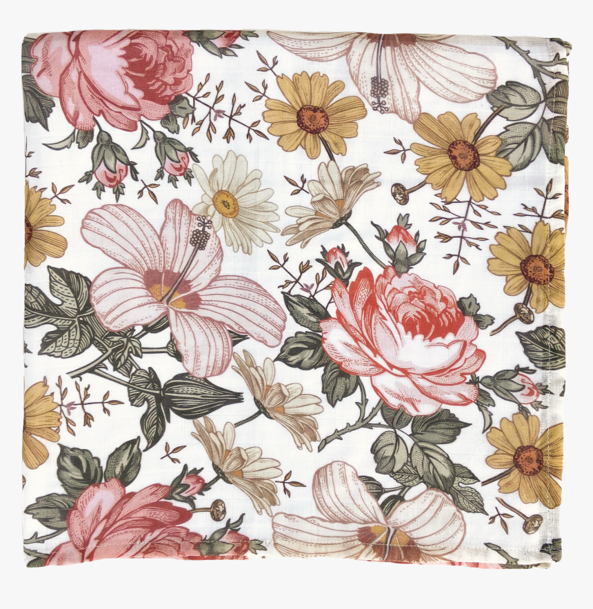 Floral Cot Shhet, HD Png Download