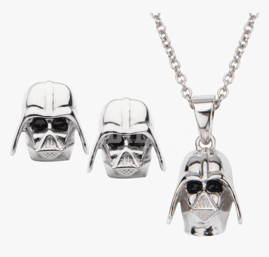 Darth Vader Stud Earrings And Pendant Set - Collana Boombox Amazon, HD Png Download
