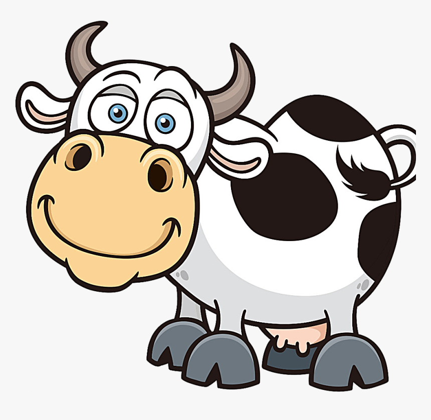 Cattle Cartoon Royalty-free Clip Art - Cartoon Cow Png, Transparent Png