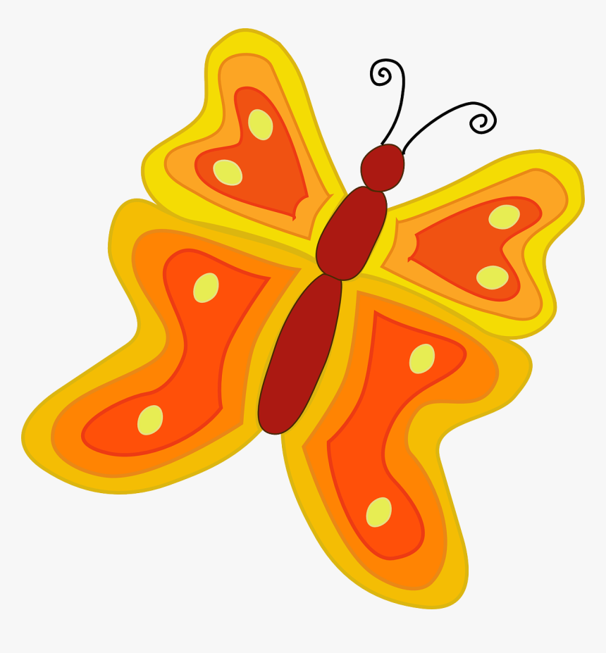 Borboleta Laranja Desenho Png, Transparent Png