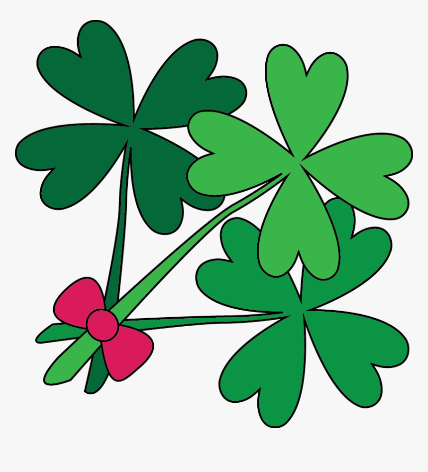 Free Bunch Of Shamrocks Digital Stamp - Bunch Of Shamrocks, HD Png Download