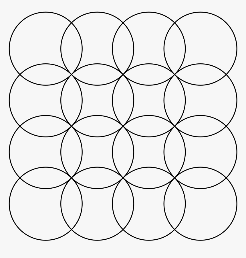 Overlapping Circles Grid - Circle, HD Png Download