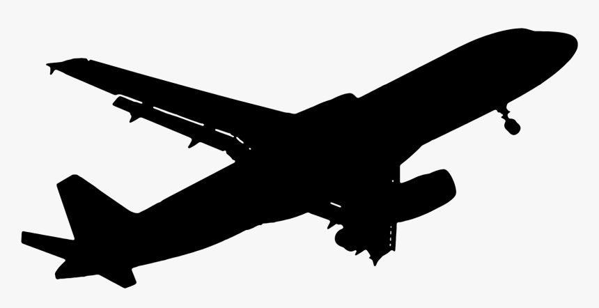 Airplane Silhouette - Wide-body Aircraft, HD Png Download