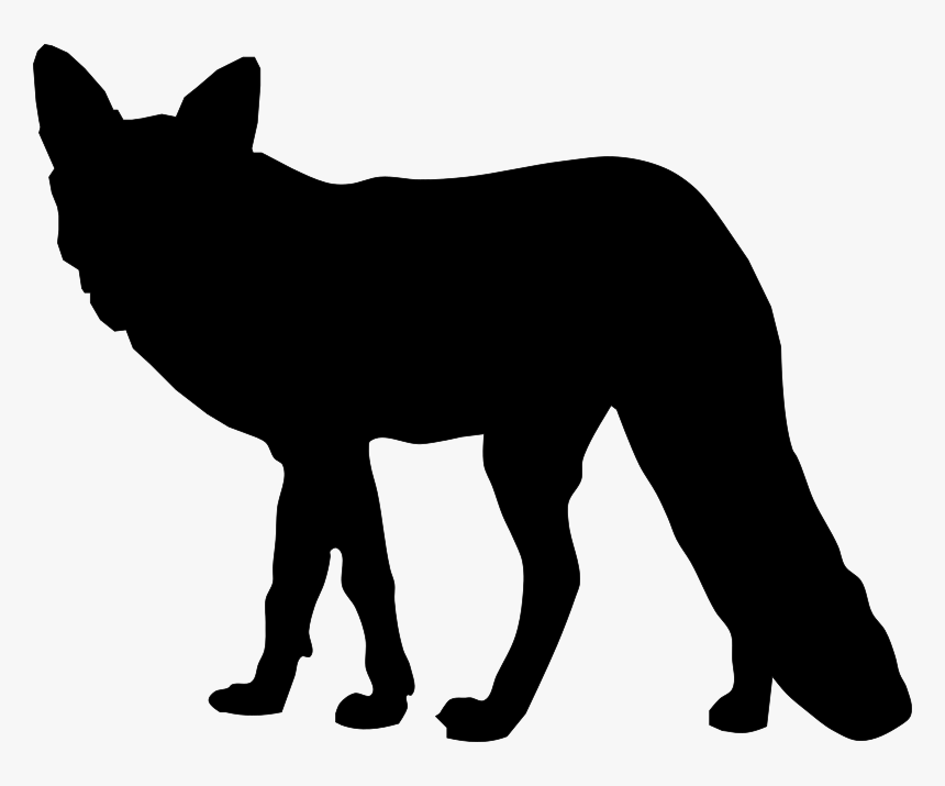 Silhouette Drawing Fox Clip Art - Fox Silhouette Png, Transparent Png