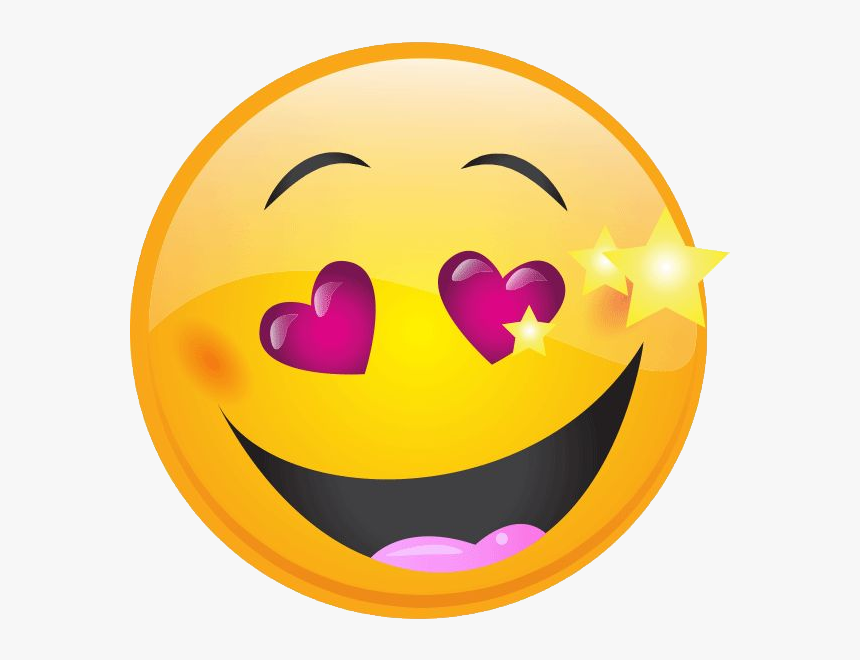 Smiley Png - Love Struck Smiley Face, Transparent Png