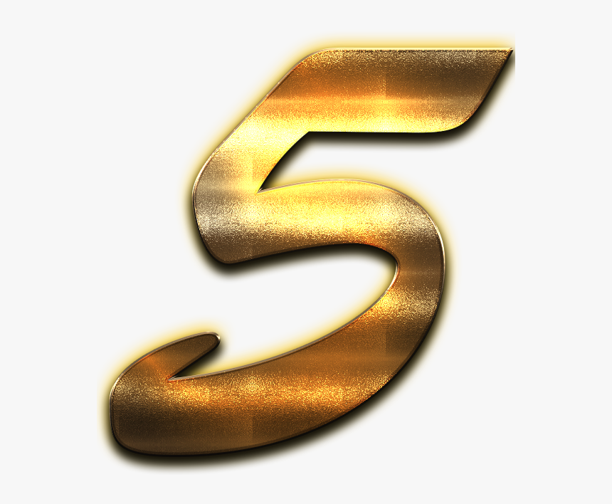 5 Number Golden Png, Transparent Png