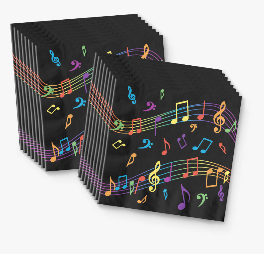 Colorful Music Notes Birthday Party Tableware Kit For - Illustration, HD Png Download