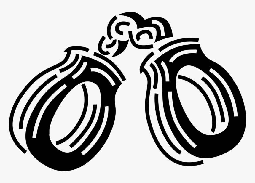 Vector Illustration Of Handcuffs Physical Restraint - Illustration, HD Png Download