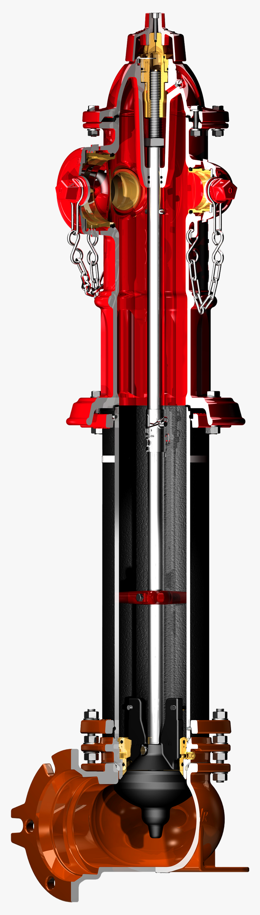 Cutaway Of A Dry Hydrant, HD Png Download