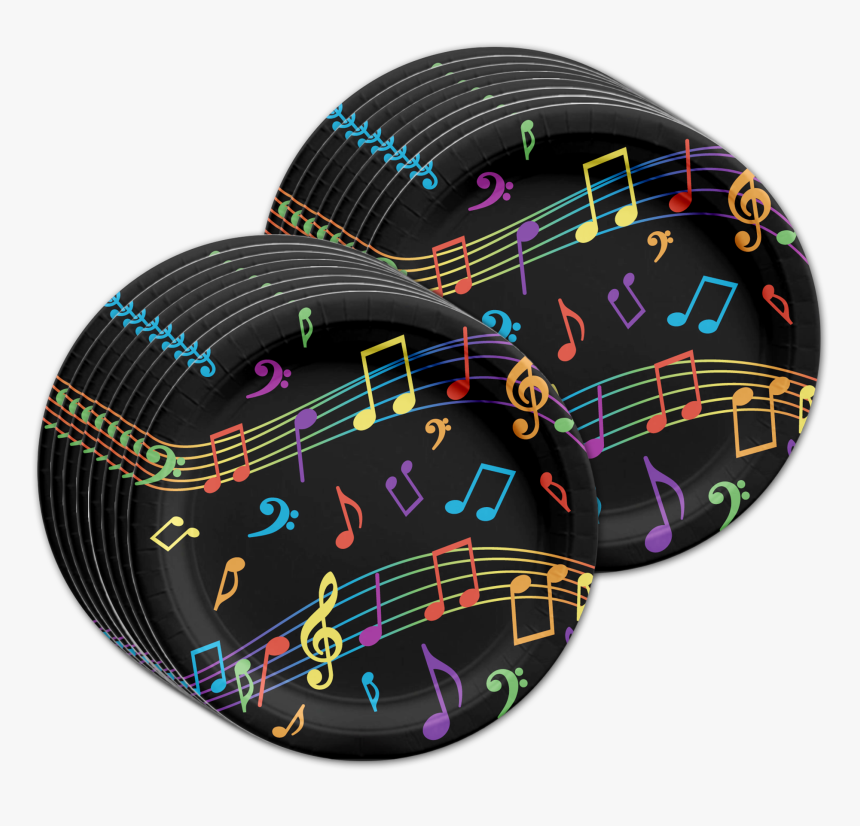 Colorful Music Notes Birthday Party Tableware Kit For, HD Png Download